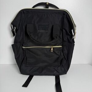 Tzowla Black Backpack Travel Bag Lightweight Organizer Multiple Pockets